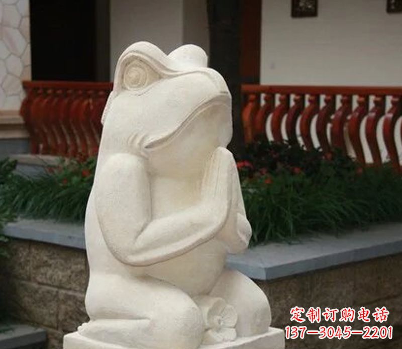 烟台中领雕塑精美绝伦的青蛙石雕