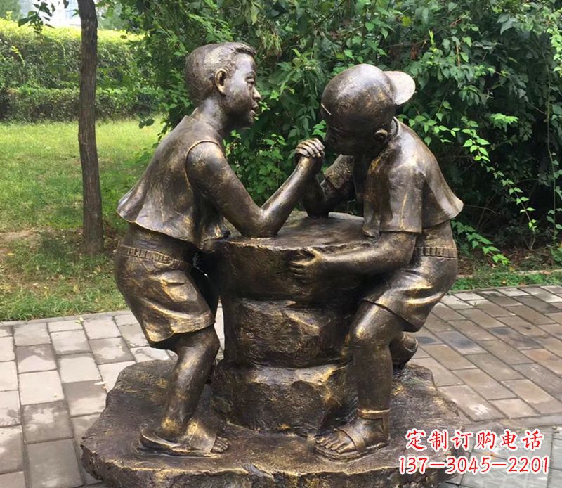 烟台童心盎然儿童铜雕
