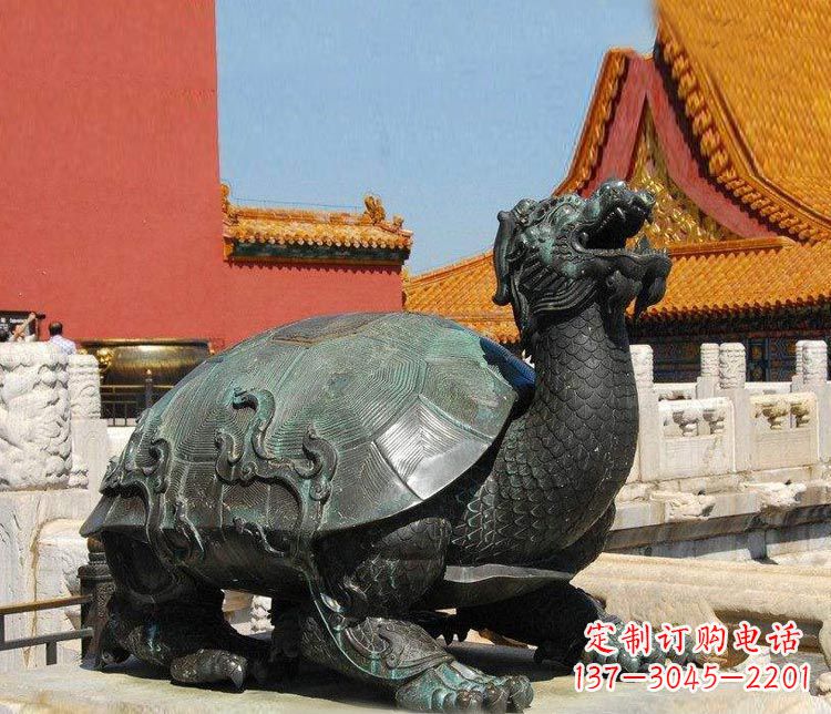 烟台精美铜雕龙龟,给你公园独特色彩