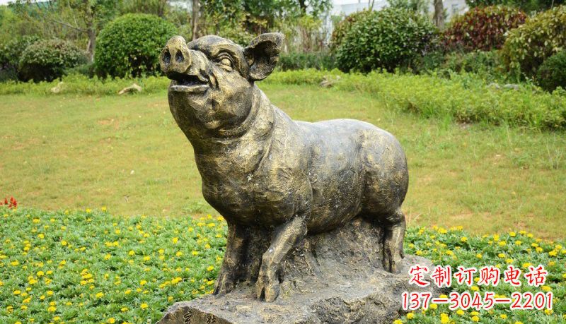 烟台公园十二生肖铜雕