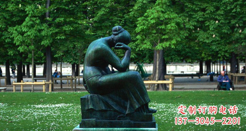烟台经典精美女人铜雕