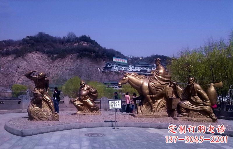 烟台精美铜雕唐僧师徒小品