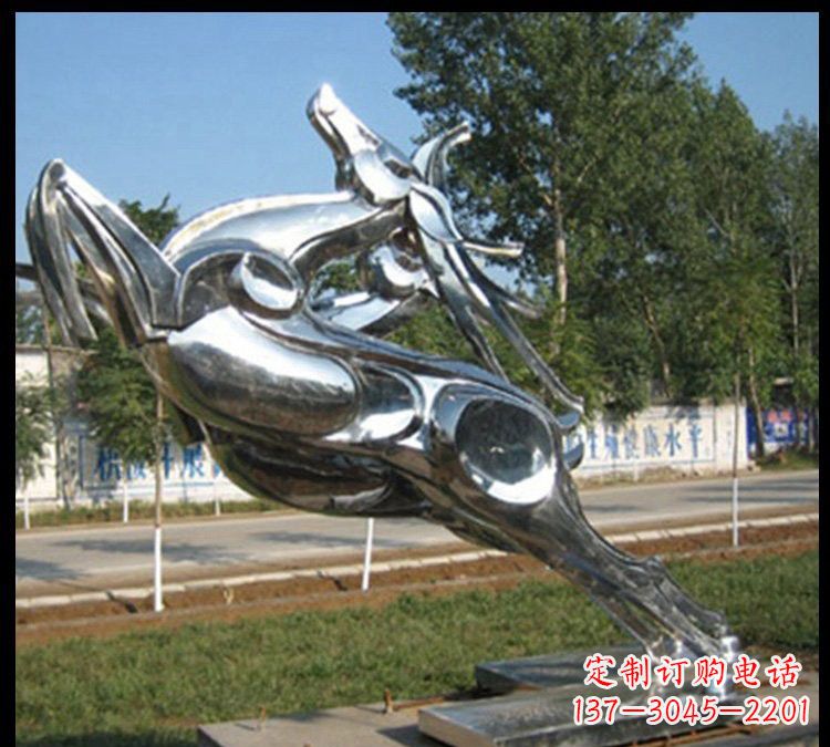 烟台梅花鹿不锈钢雕塑新美的精美装饰