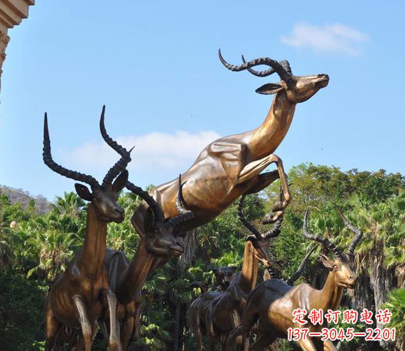 烟台立体雕塑——羚羊奔跑