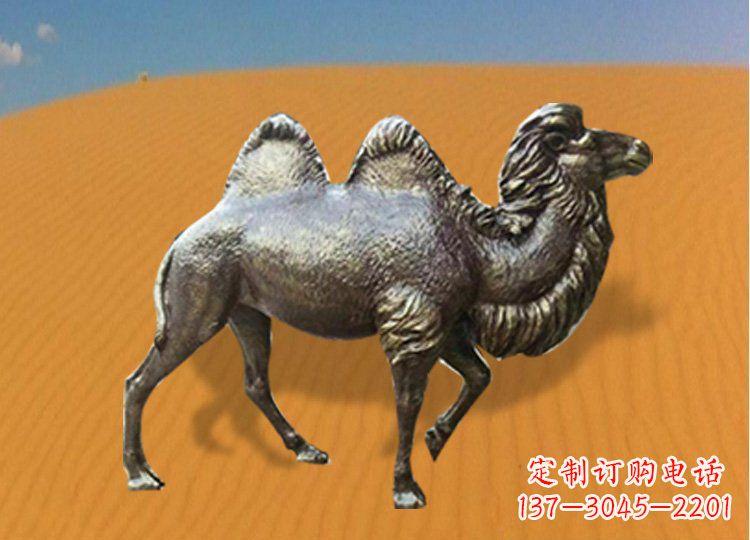 烟台公园装饰精美铜骆驼雕塑