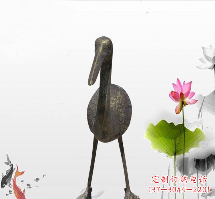 烟台高品质铜制仙鹤雕塑