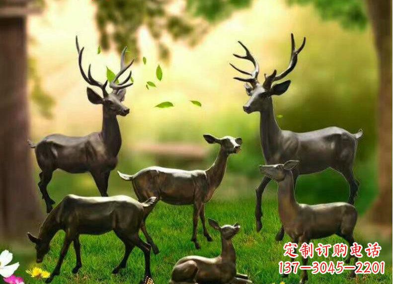 烟台公园动物铜雕塑