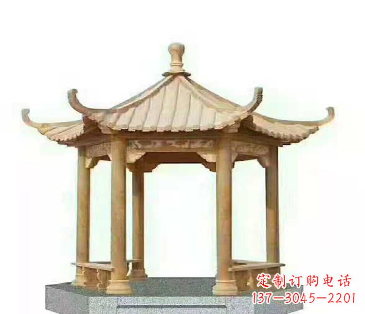 烟台晚霞凉亭石雕