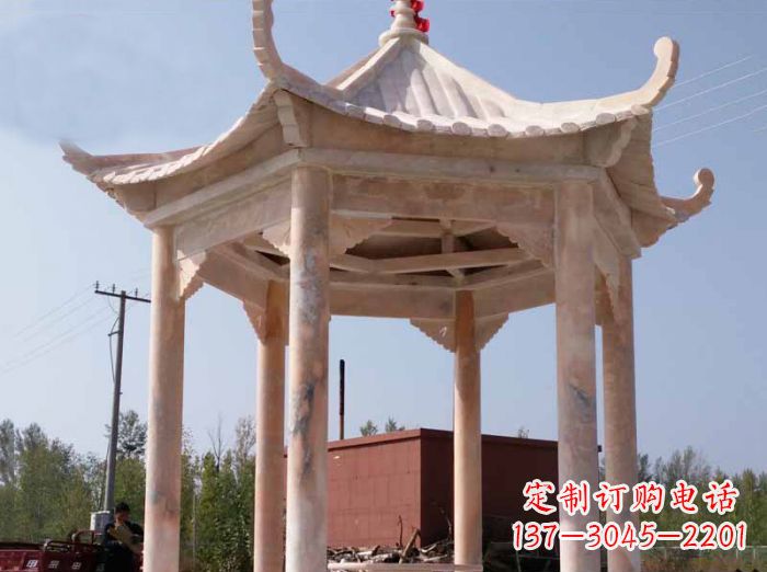 烟台红六角凉亭雕塑