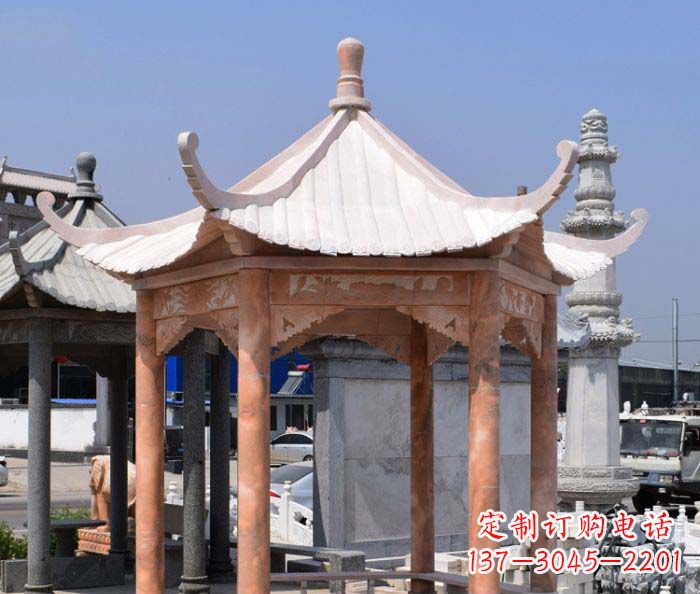 烟台中领雕塑设计凉亭雕塑,清新简约添美感