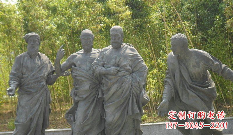 烟台传承经典,深情呈现——铜雕西方名人人物雕塑