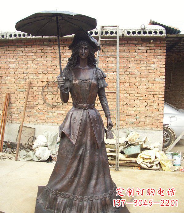 烟台中领雕塑西洋美女人物铜雕