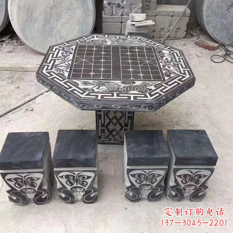 烟台公园象棋石桌凳