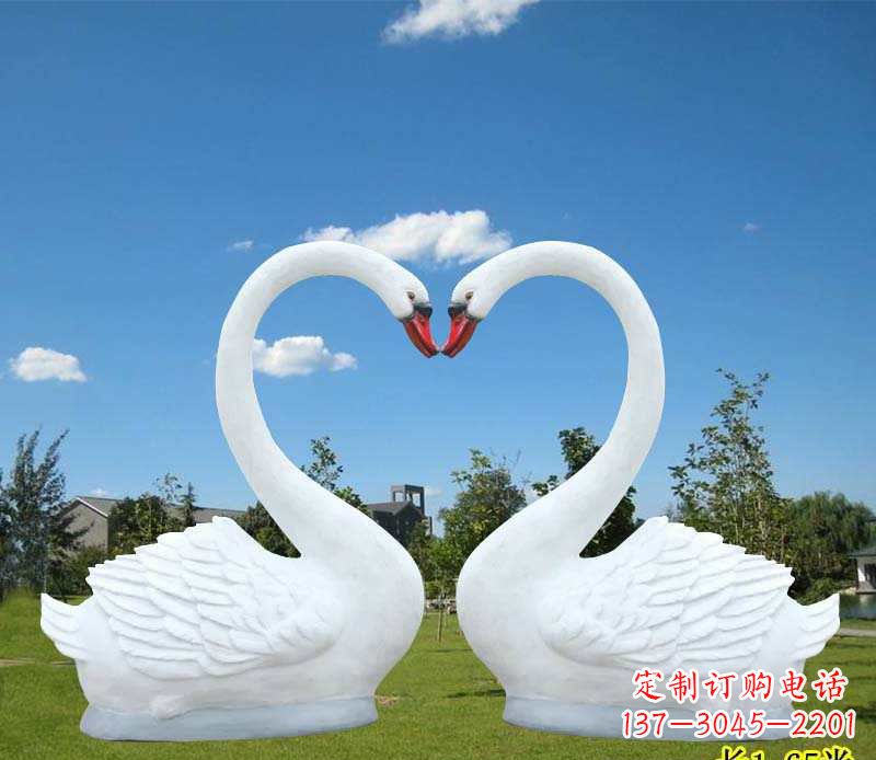 烟台玻璃钢仿真天鹅雕塑