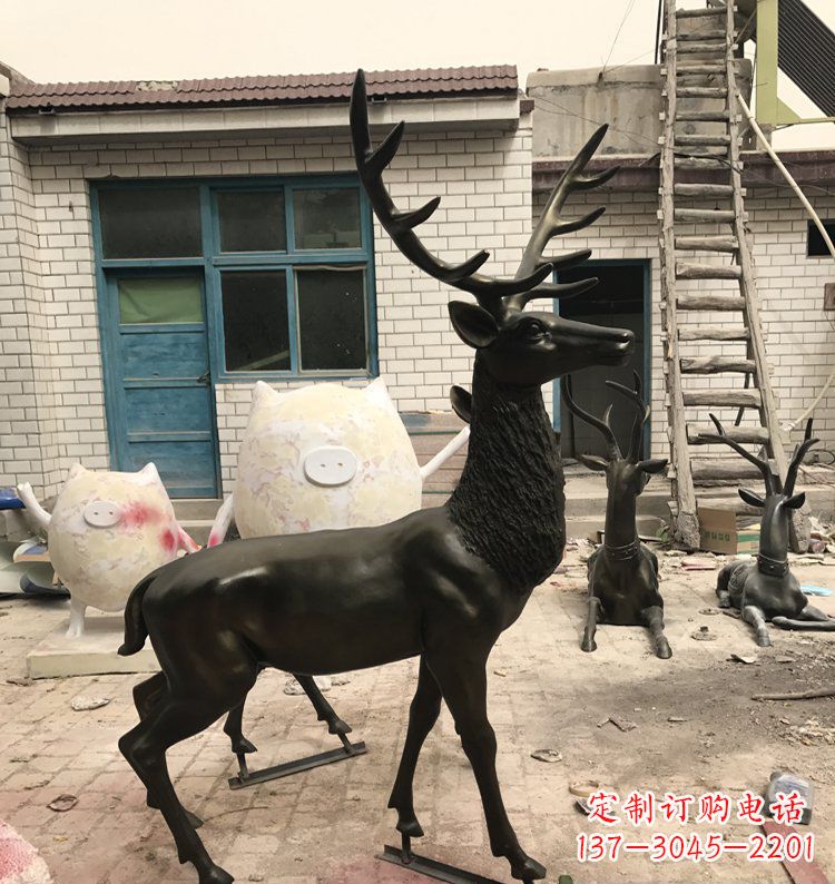烟台公园动物铜雕