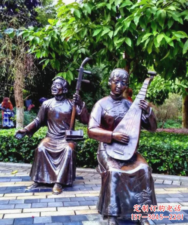 烟台以音乐为灵感原点的二胡铜雕