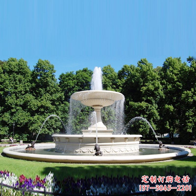 烟台公园园林大型欧式石雕喷泉