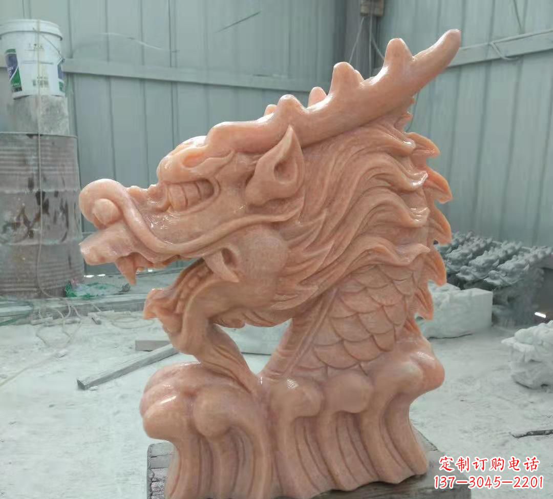 烟台具有传统工艺特色的公园喷泉龙头石雕