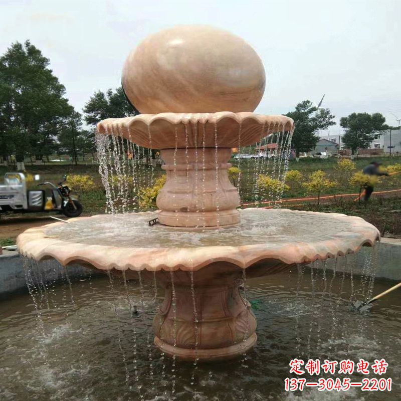 烟台公园园林石雕喷泉水景