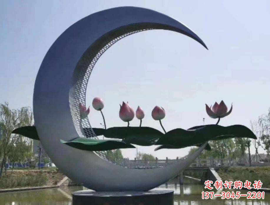 烟台不锈钢月亮景观装饰雕塑