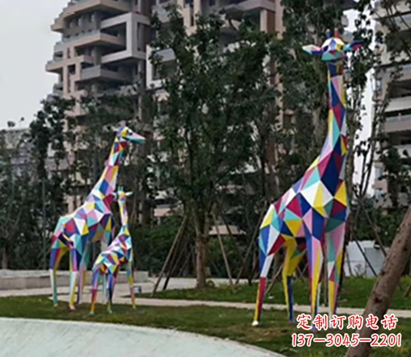 烟台精美高雅的长颈鹿雕塑