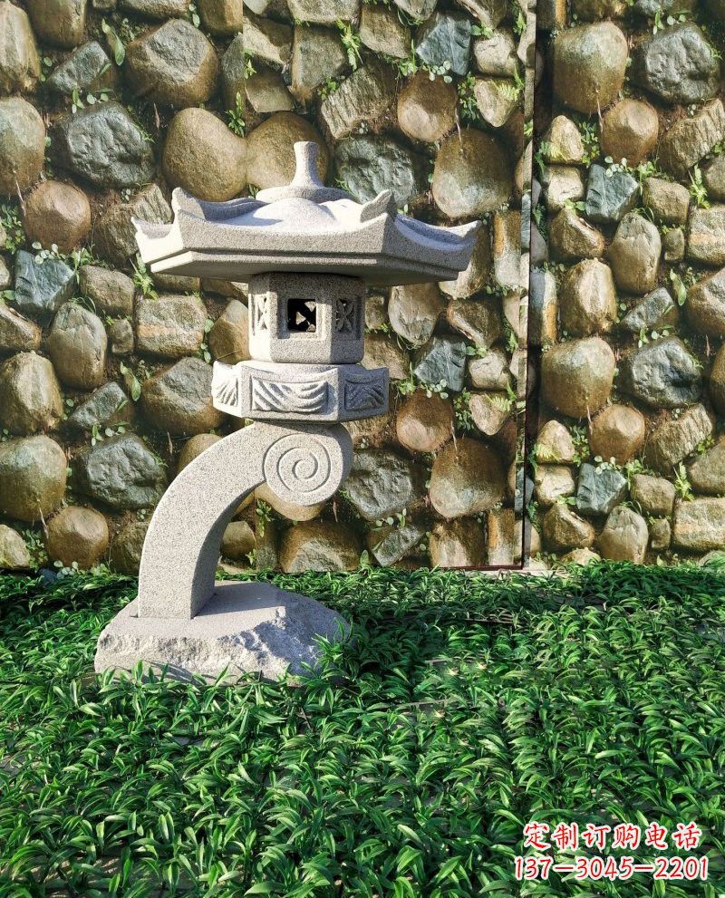 烟台公园照明石灯笼