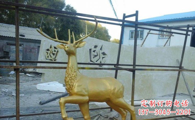 烟台室内外羚羊铜雕艺术品