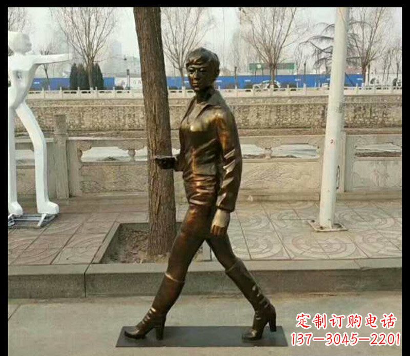 烟台中领雕塑为您打造优雅铜女孩雕像