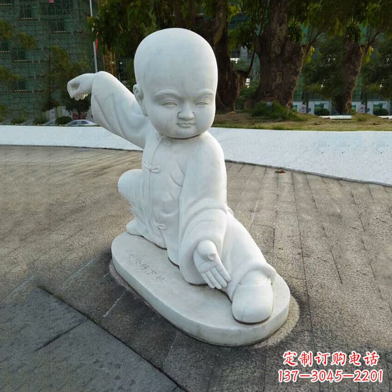 烟台功夫和尚汉白玉石雕