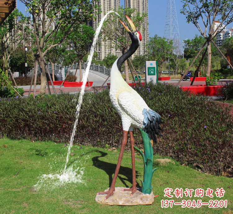烟台精美雕塑仿真仙鹤动物雕塑
