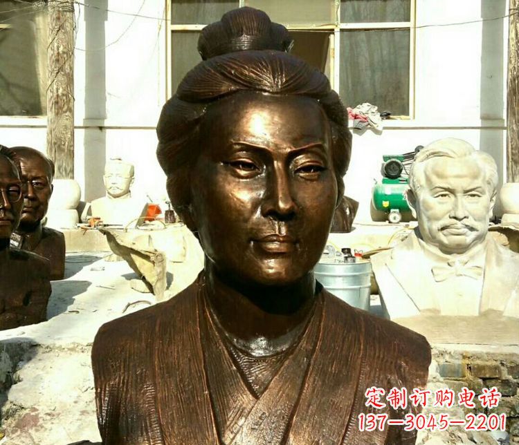 烟台传承经典,精美雕塑李清照胸像铜雕