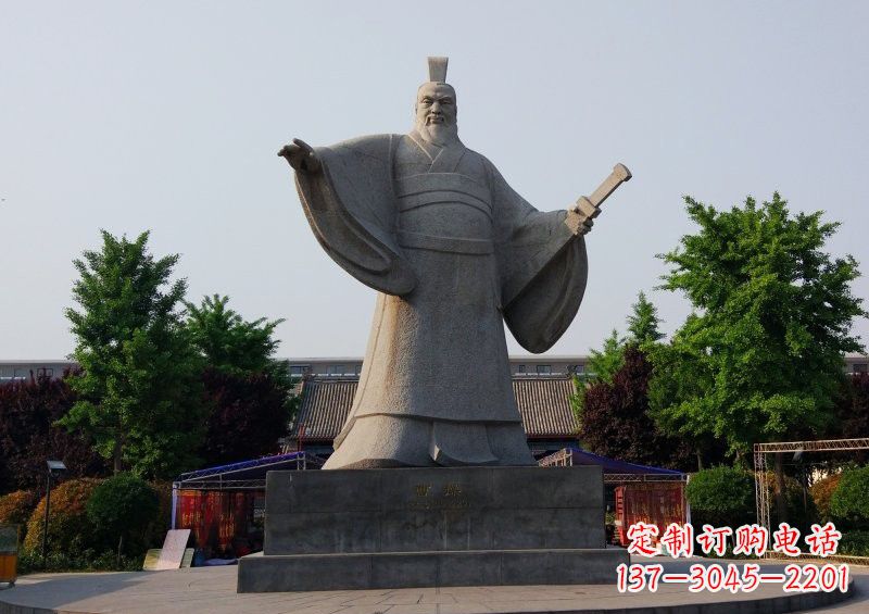 烟台古代名人曹操石雕