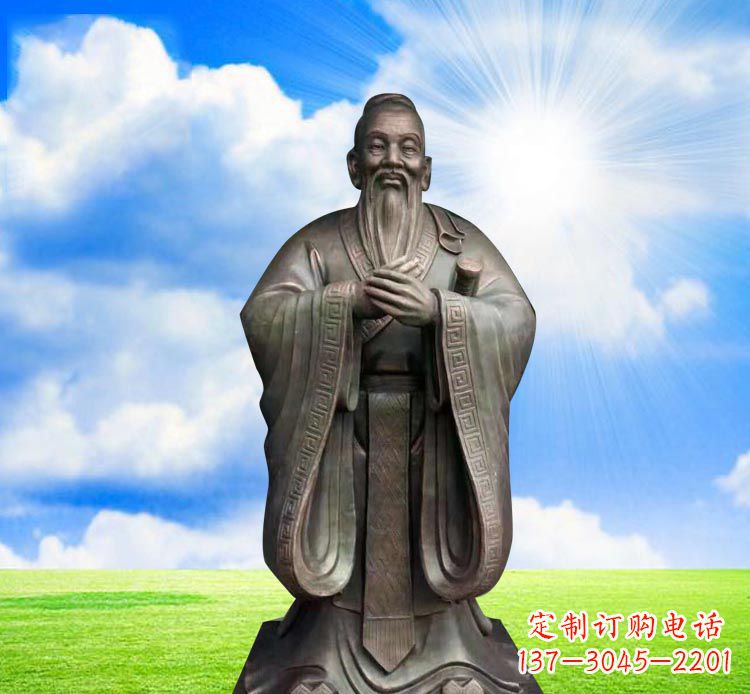 烟台孔子铜雕,传承传统文化的艺术鉴赏
