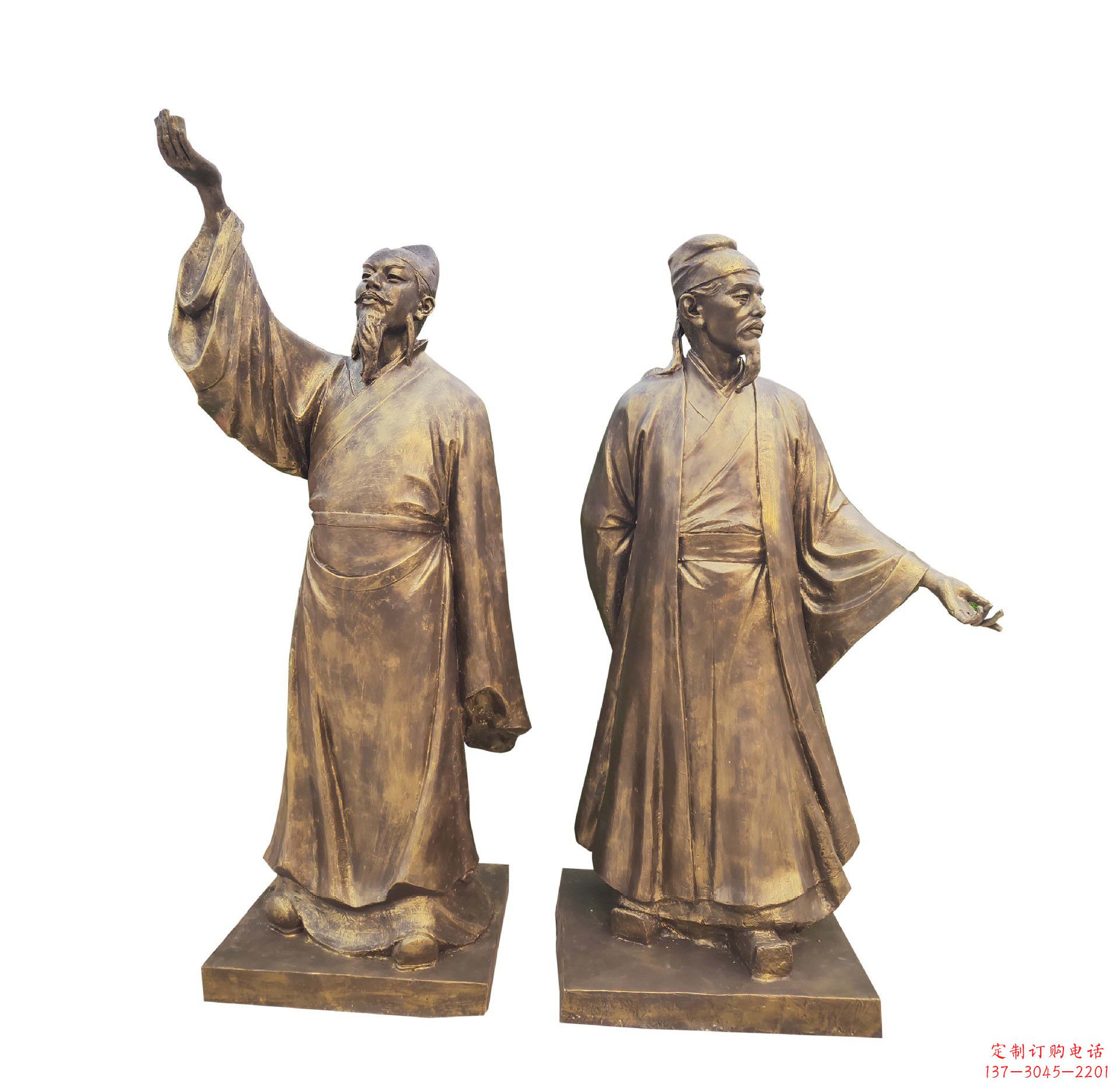 烟台中领雕塑-传承古代文人雅士李白雕塑
