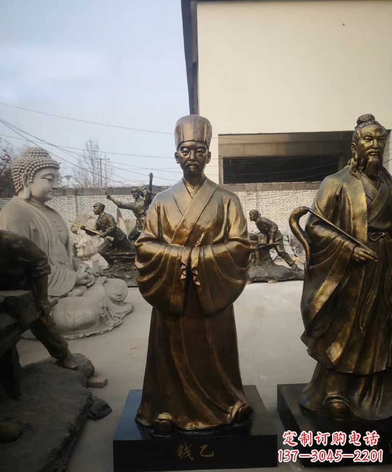 烟台古代名人精美铜雕
