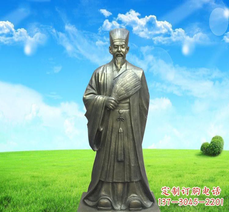烟台精致经典,让您体验古代名人诸葛亮的魅力——诸葛亮铜雕