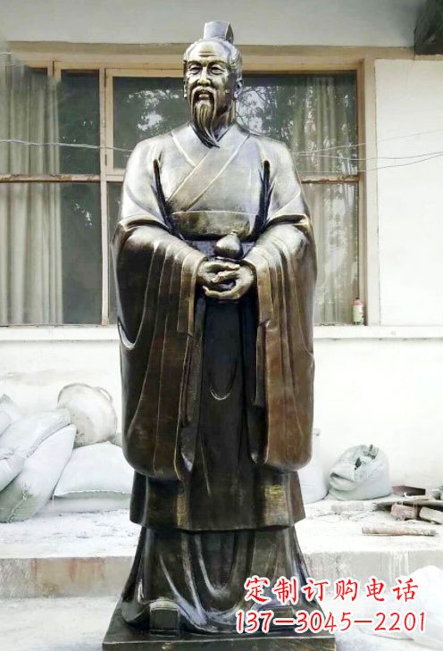 烟台精美扁鹊铜像,精雕细琢,展现古典之美