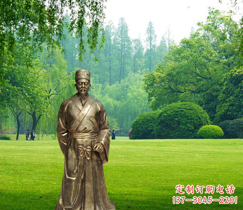 烟台李时珍铜雕,精美古典雕塑定制