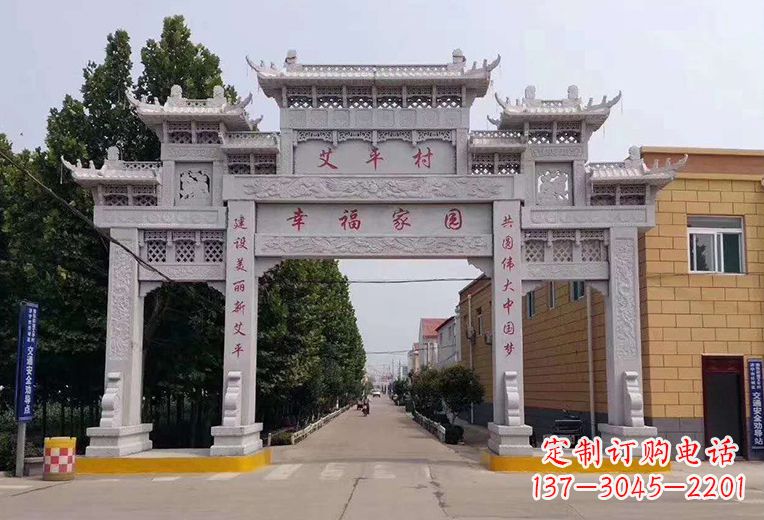 烟台精美古代牌坊雕塑,尽显贵族品质