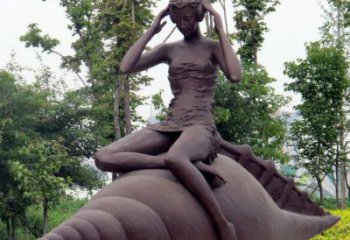 烟台海螺姑娘铜雕——让美丽长存记忆