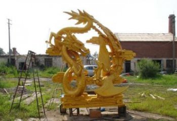 烟台产品名称“象征吉祥，唤醒美好——中领雕塑铜雕龙凤呈祥”