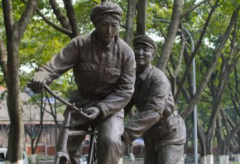 烟台装饰你家园的自行车雕塑