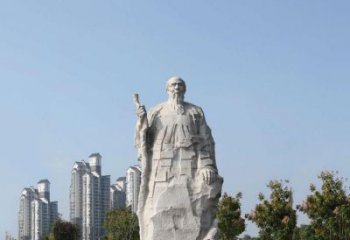 烟台具有历史意义的画家齐白石汉白玉雕像