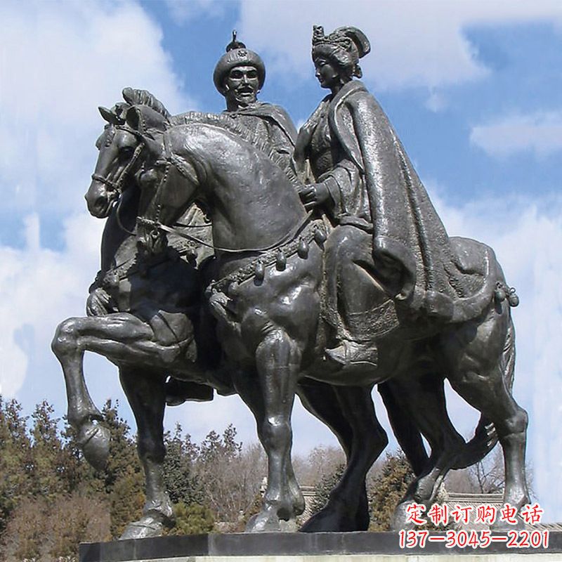 烟台古代风采:王昭君骑马雕塑