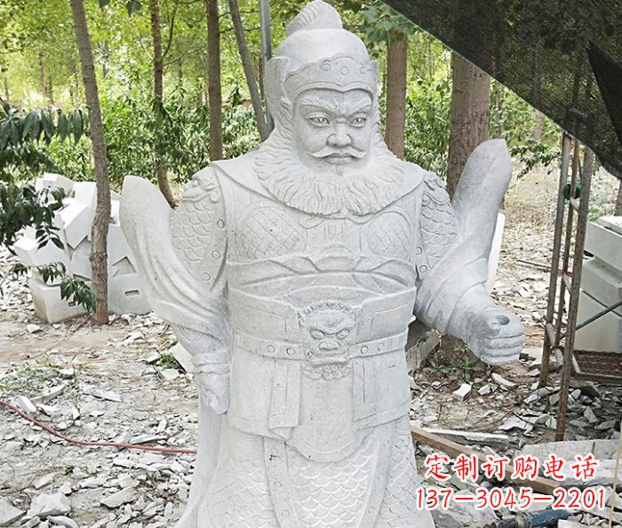 烟台精美古典关公石雕