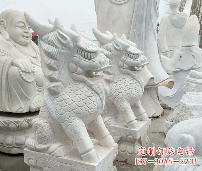 烟台中领雕塑麒麟石雕:传承古典韵味