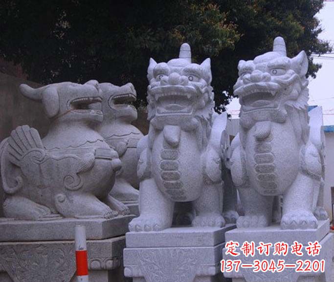 烟台古典独角兽石雕