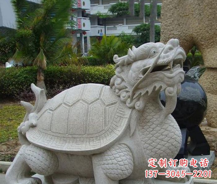 烟台中领雕塑:古典神兽龙龟石雕精神的传承