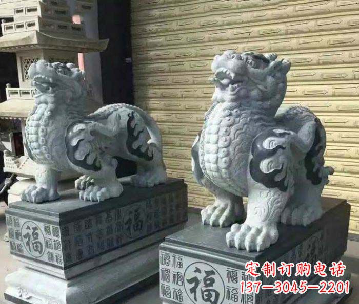 烟台传承经典的古典貔貅石雕