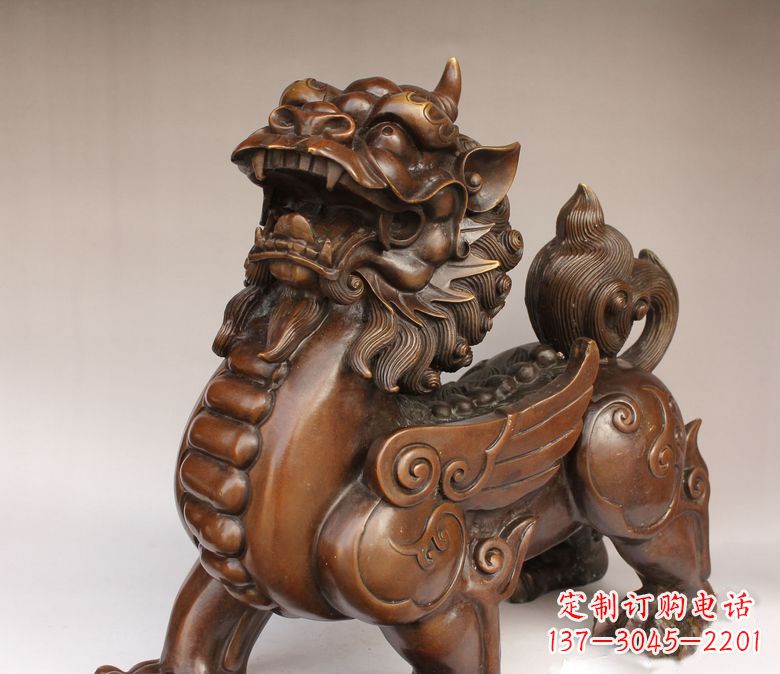 烟台古代神兽貔貅铜雕